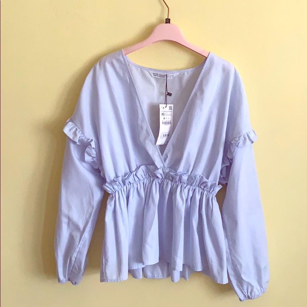 Blue blouse from Zara